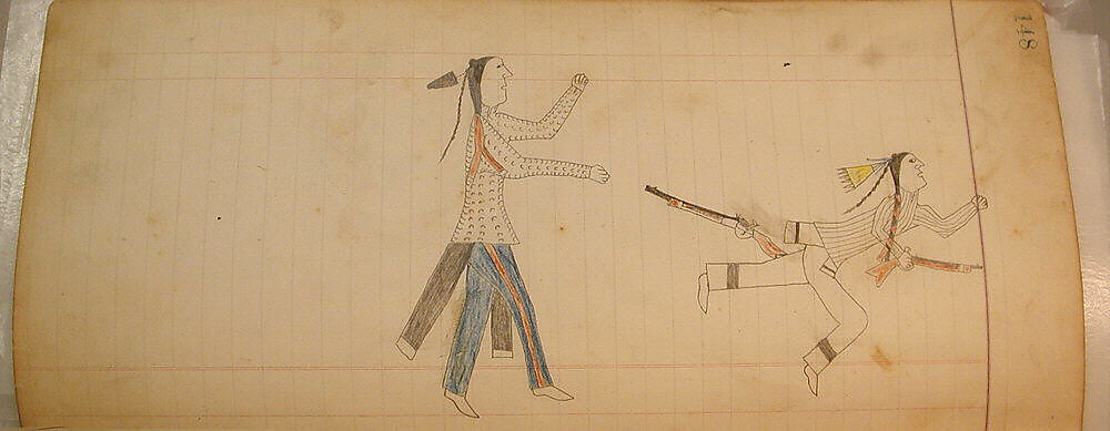 Maffet Ledger: Drawing, Graphite, watercolor, and crayon on paper, Southern and Northern Cheyenne 