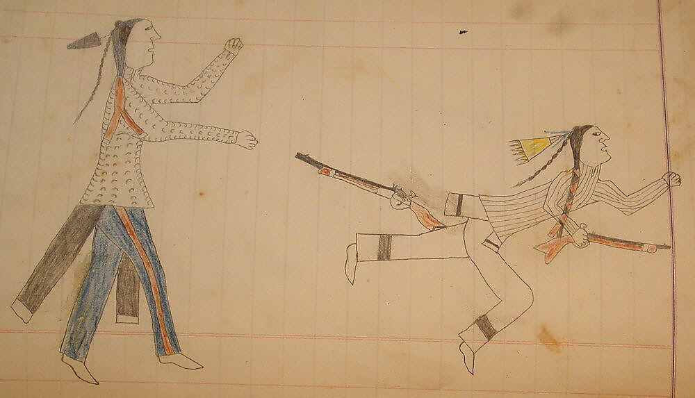 Maffet Ledger: Drawing, Graphite, watercolor, and crayon on paper, Southern and Northern Cheyenne