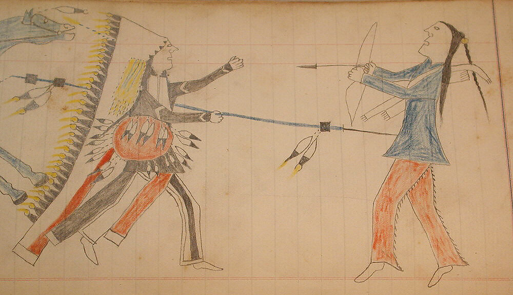 Maffet Ledger: Drawing, Graphite, watercolor, and crayon on paper, Southern and Northern Cheyenne