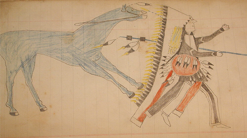 Maffet Ledger: Drawing, Graphite, watercolor, and crayon on paper, Southern and Northern Cheyenne