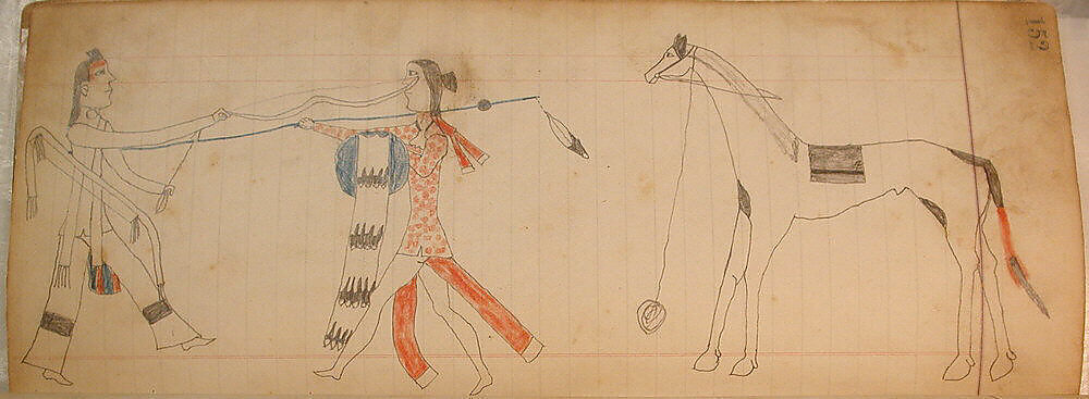 Maffet Ledger: Drawing, Graphite, watercolor, and crayon on paper, Southern and Northern Cheyenne 