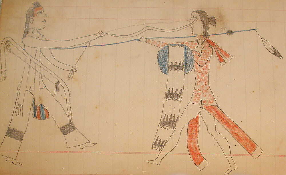 Maffet Ledger: Drawing, Graphite, watercolor, and crayon on paper, Southern and Northern Cheyenne