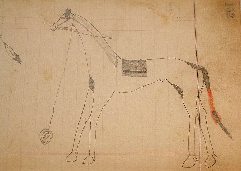 Maffet Ledger: Drawing, Graphite, watercolor, and crayon on paper, Southern and Northern Cheyenne
