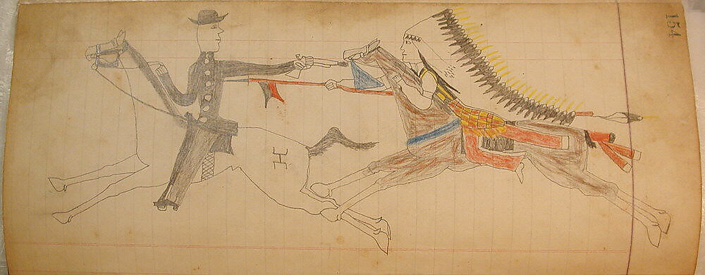 Maffet Ledger: Drawing, Graphite, watercolor, and crayon on paper, Southern and Northern Cheyenne 