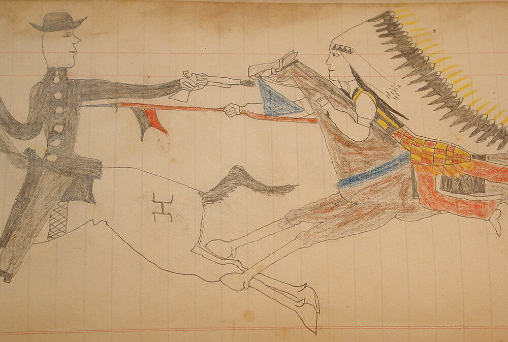 Maffet Ledger: Drawing, Graphite, watercolor, and crayon on paper, Southern and Northern Cheyenne