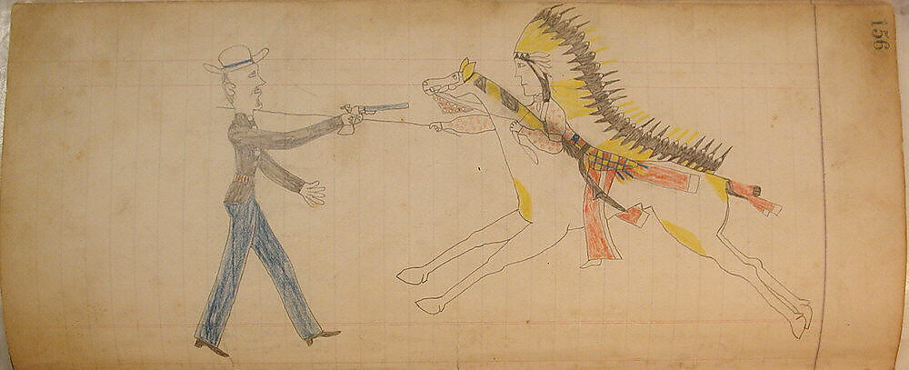 Maffet Ledger: Drawing, Graphite, watercolor, and crayon on paper, Southern and Northern Cheyenne 