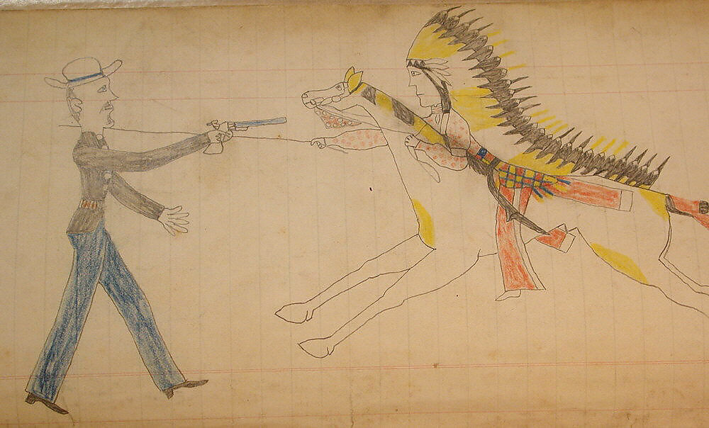 Maffet Ledger: Drawing, Graphite, watercolor, and crayon on paper, Southern and Northern Cheyenne