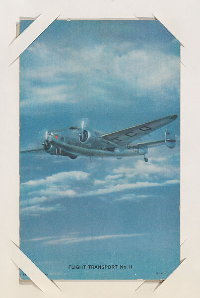 Flight Transport No. 11 from Military cards series (W615), International Mutoscope Reel Company, Commercial color photolithograph 