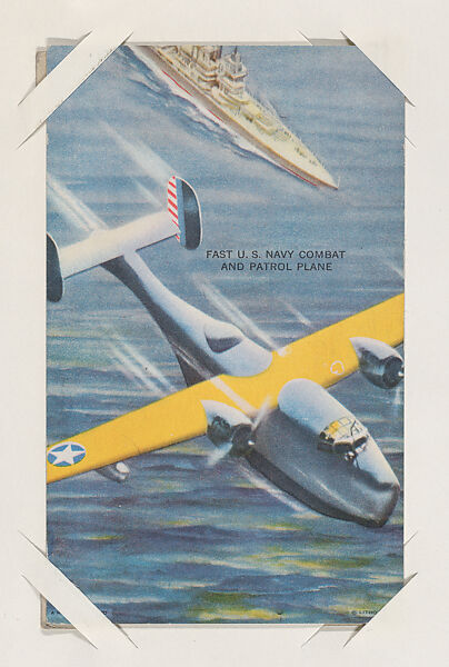 Fast U. S. Navy Combat and Patrol Plane from Military cards series (W615), International Mutoscope Reel Company, Commercial color photolithograph 