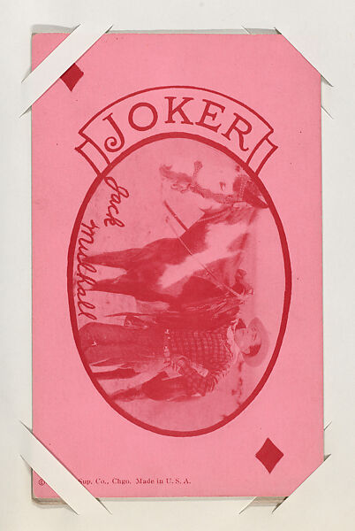 Jack Mulhall from Western Stars Exhibit Playing Cards (W403), Exhibit Supply Company, Commercial color photolithograph 