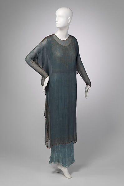 "Delphos", Fortuny (Italian, founded 1906), (a) silk, glass, (b) silk, (c) silk, Italian 