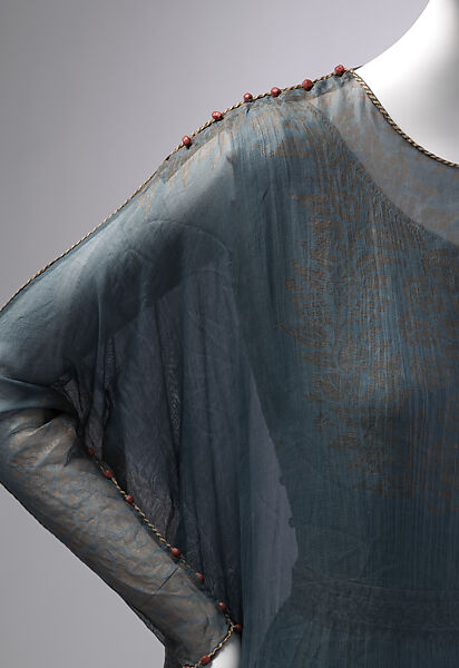 "Delphos", Fortuny (Italian, founded 1906), (a) silk, glass, (b) silk, (c) silk, Italian