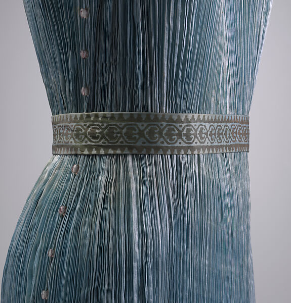 "Delphos", Fortuny (Italian, founded 1906), (a) silk, glass, (b) silk, (c) silk, Italian