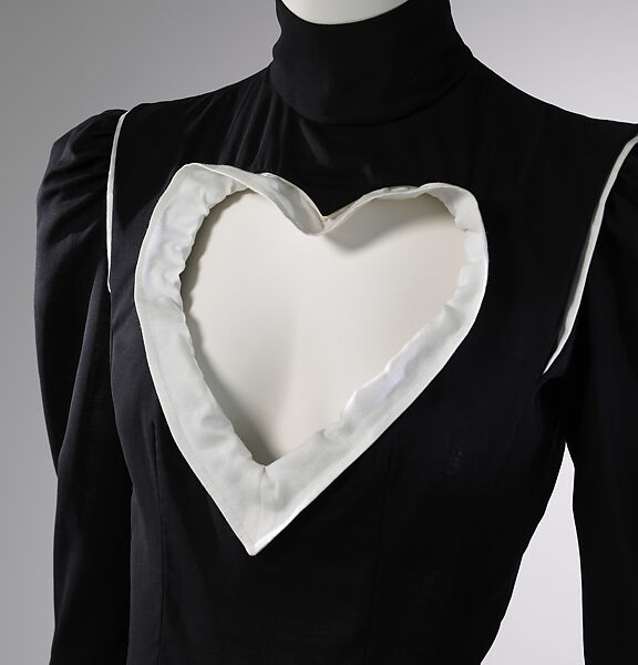 Dress, Yves Saint Laurent (French, founded 1961), (a) wool, cotton, mother-of-pearl, metal, (b) cotton, French