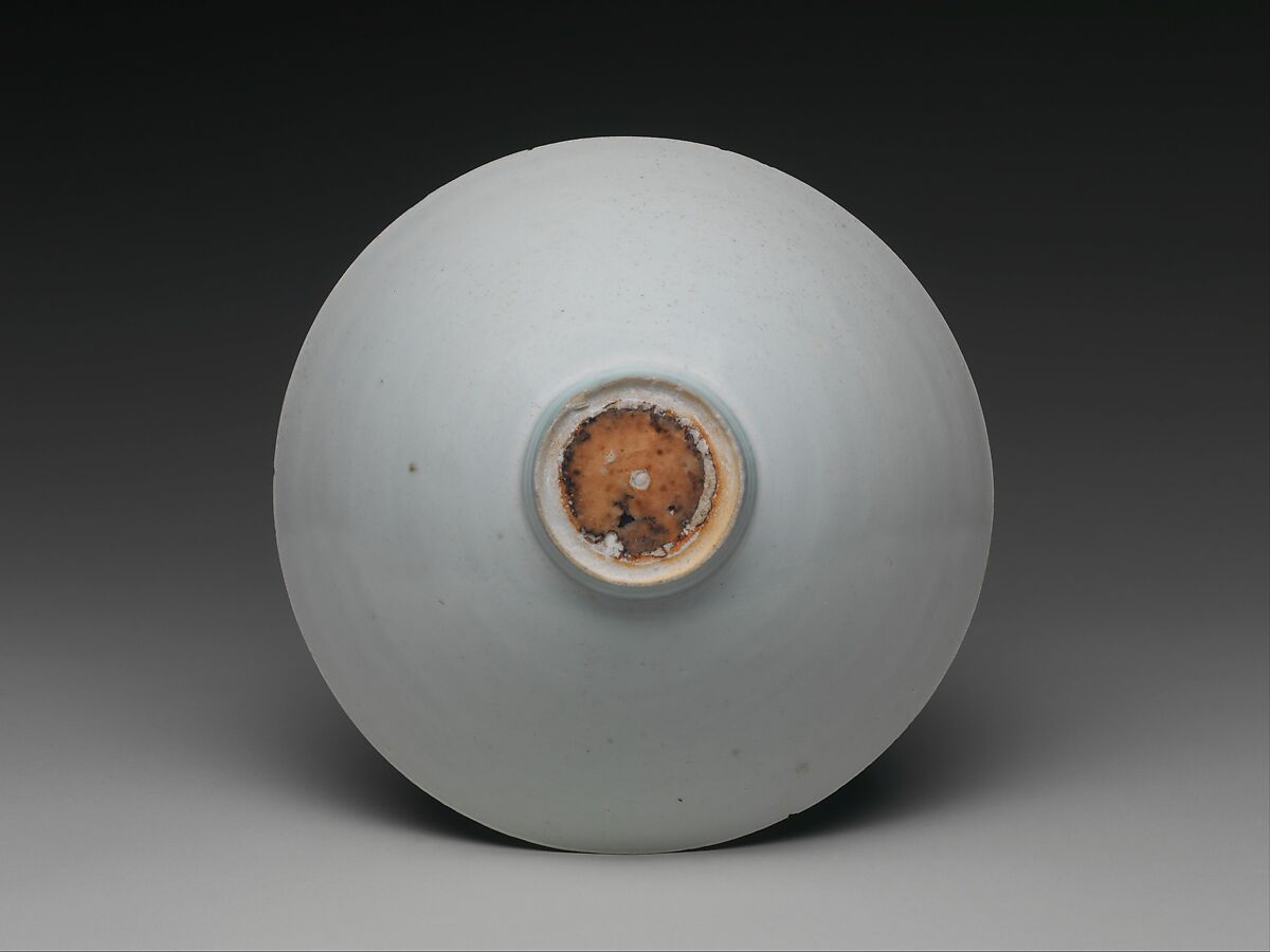 Bowl with two boys and foliage, Porcelain with incised and combed decoration under light-bluish glaze (Jingdezhen Qingbai ware), China
