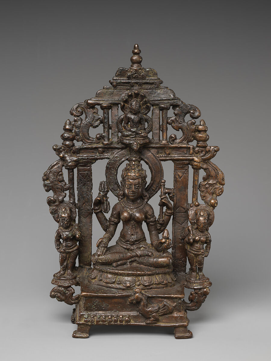 Jain Goddess Padmavati, Copper alloy, India (Gujarat) 