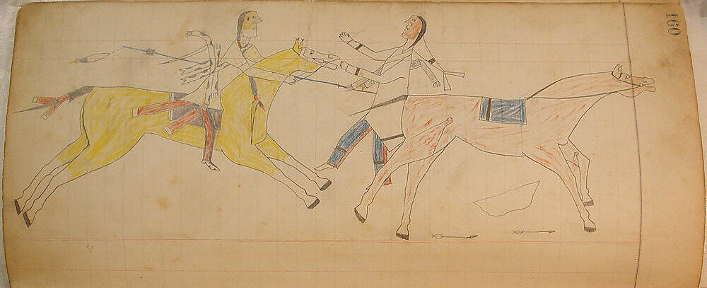 Maffet Ledger: Drawing, Graphite, watercolor, and crayon on paper, Southern and Northern Cheyenne 