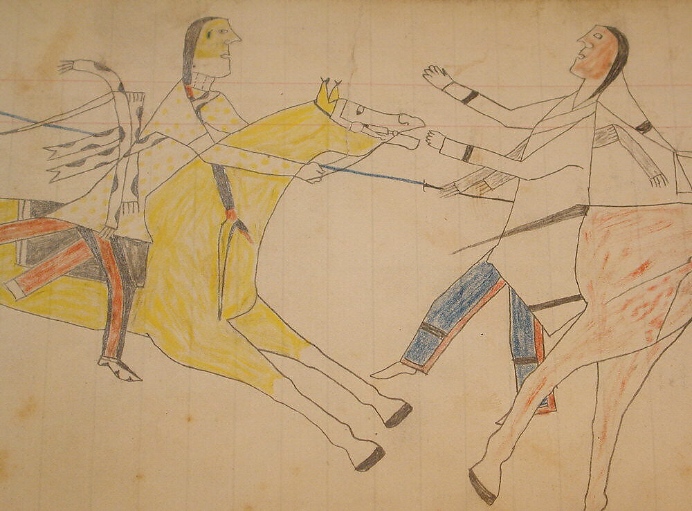 Maffet Ledger: Drawing, Graphite, watercolor, and crayon on paper, Southern and Northern Cheyenne