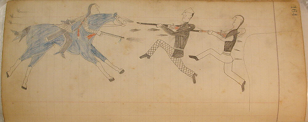 Maffet Ledger: Drawing, Graphite, watercolor, and crayon on paper, Southern and Northern Cheyenne 