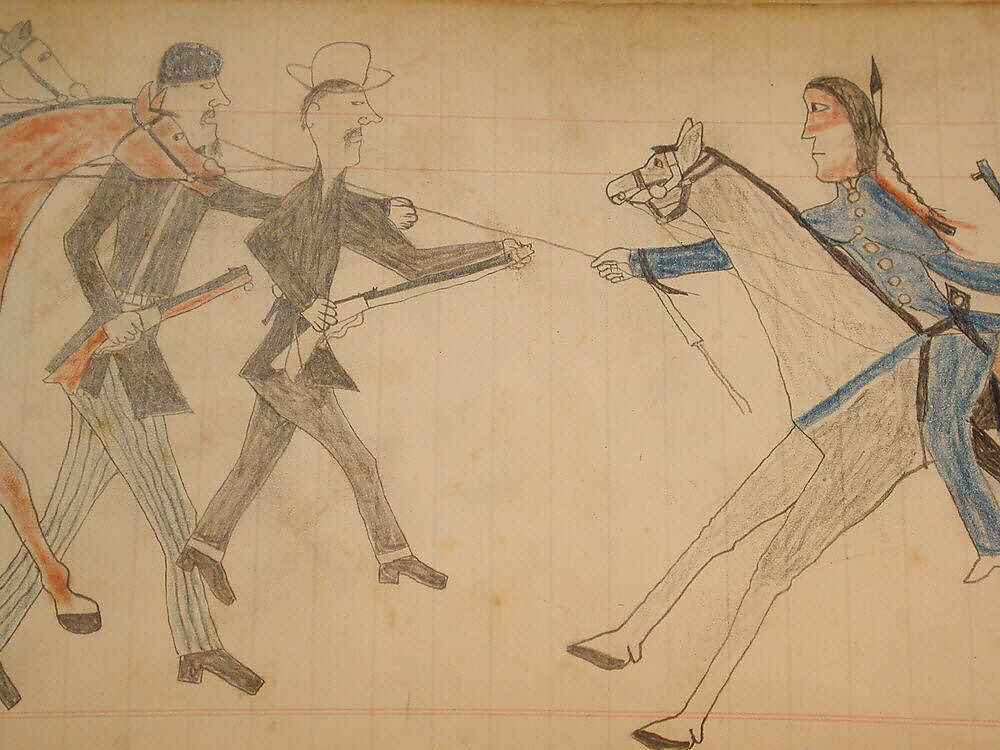 Maffet Ledger: Drawing, Graphite, watercolor, and crayon on paper, Southern and Northern Cheyenne