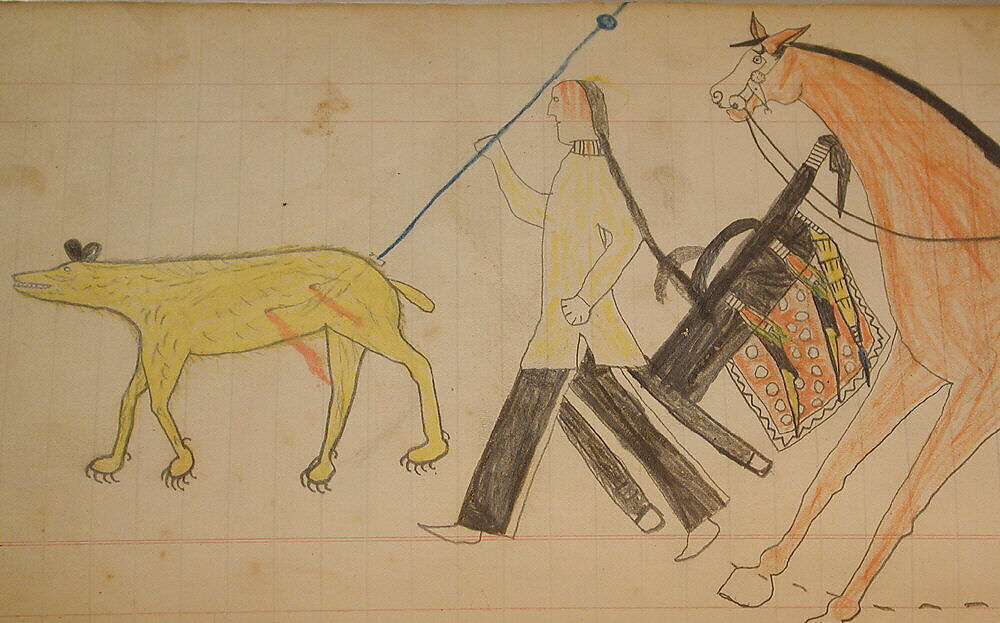 Maffet Ledger: Drawing, Graphite, watercolor, and crayon on paper, Southern and Northern Cheyenne