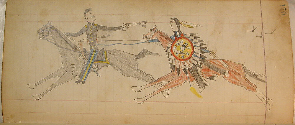 Maffet Ledger: Drawing, Graphite, watercolor, and crayon on paper, Southern and Northern Cheyenne