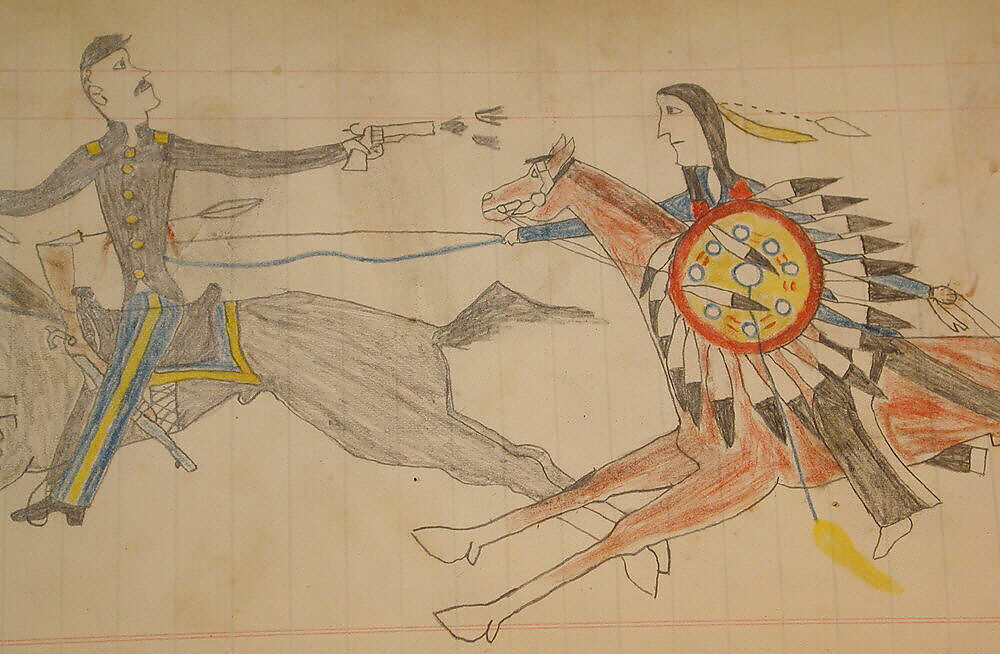Maffet Ledger: Drawing, Graphite, watercolor, and crayon on paper, Southern and Northern Cheyenne