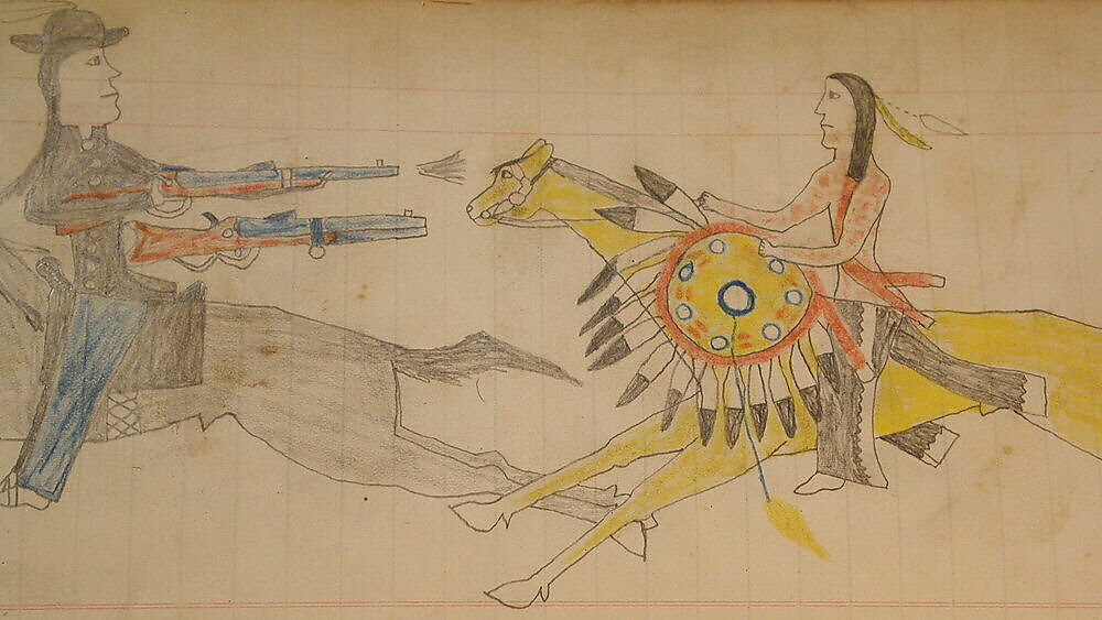 Maffet Ledger: Drawing, Graphite, watercolor, and crayon on paper, Southern and Northern Cheyenne
