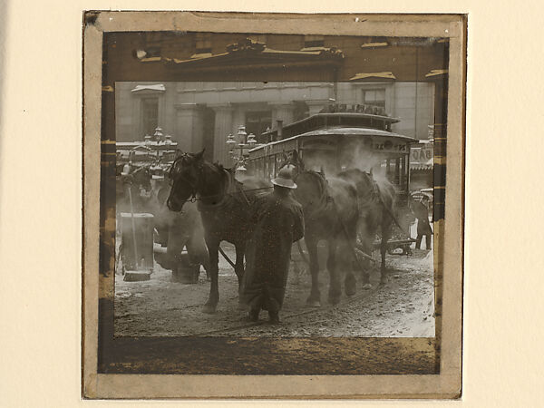 The Terminus, Alfred Stieglitz (American, Hoboken, New Jersey 1864–1946 New York), Gelatin dry-plate lantern slide
