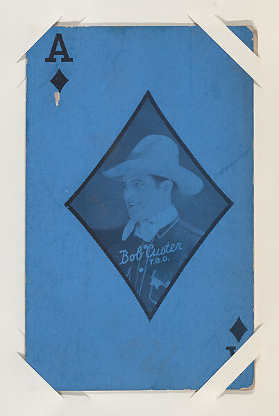 Bob Custer (T.B.O.) from Western Stars Exhibit Playing Cards (W403), Exhibit Supply Company, Commercial color photolithograph 