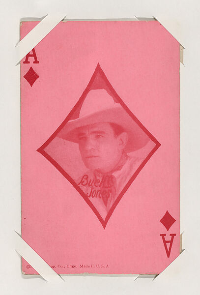 Buck Jones from Western Stars Exhibit Playing Cards (W403), Exhibit Supply Company, Commercial color photolithograph 