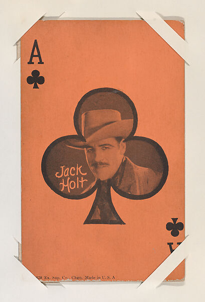 Jack Holt from Western Stars Exhibit Playing Cards (W403), Exhibit Supply Company, Commercial color photolithograph 