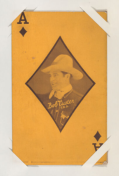 Bob Custer (T.B.O.) from Western Stars Exhibit Playing Cards (W403), Exhibit Supply Company, Commercial color photolithograph 