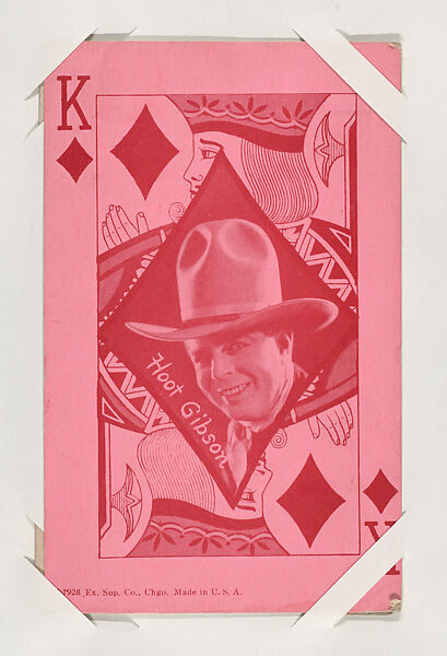 Hoot Gibson from Western Stars Exhibit Playing Cards (W403), Exhibit Supply Company, Commercial color photolithograph 