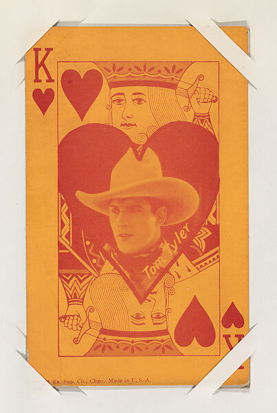 Tom Tyler from Western Stars Exhibit Playing Cards (W403), Exhibit Supply Company, Commercial color photolithograph 