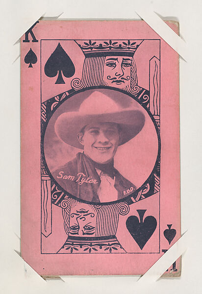 Sam Tyler (F.B.O.) from Western Stars Exhibit Playing Cards (W403), Exhibit Supply Company, Commercial color photolithograph 