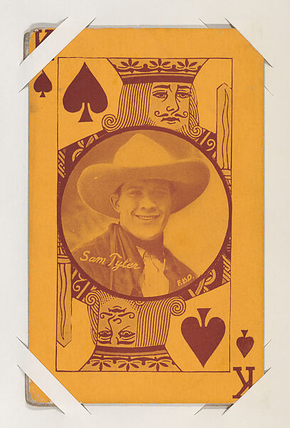 Sam Tyler (F.B.O.) from Western Stars Exhibit Playing Cards (W403), Exhibit Supply Company, Commercial color photolithograph 