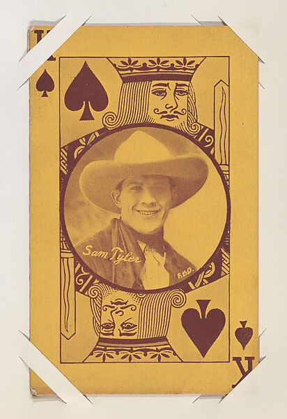Sam Tyler from Western Stars Exhibit Playing Cards (W403), Exhibit Supply Company, Commercial color photolithograph 