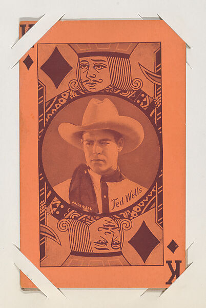 Ted Wells (Universal) from Western Stars Exhibit Playing Cards (W403), Exhibit Supply Company, Commercial color photolithograph 