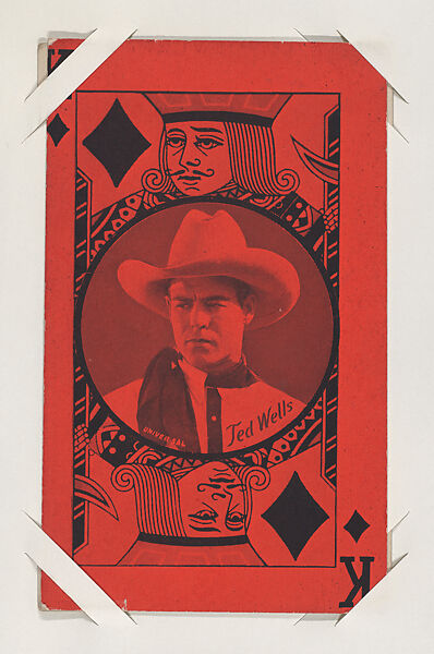 Ted Wells (Universal) from Western Stars Exhibit Playing Cards (W403), Exhibit Supply Company, Commercial color photolithograph 