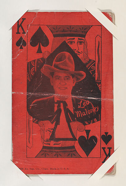 Leo Maloney from Western Stars Exhibit Playing Cards (W403), Exhibit Supply Company, Commercial color photolithograph 
