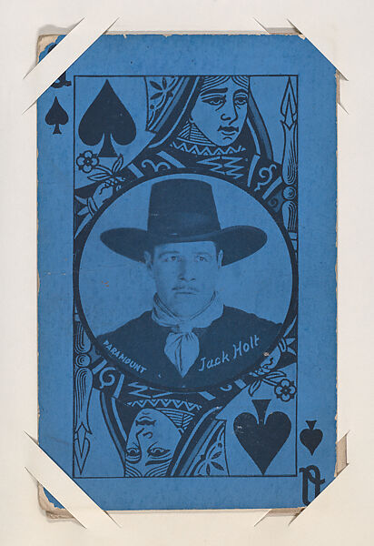 Jack Holt (Paramount) from Western Stars Exhibit Playing Cards (W403), Exhibit Supply Company, Commercial color photolithograph 