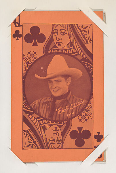 Bob Steele (F.B.O.) from Western Stars Exhibit Playing Cards (W403), Exhibit Supply Company, Commercial color photolithograph 