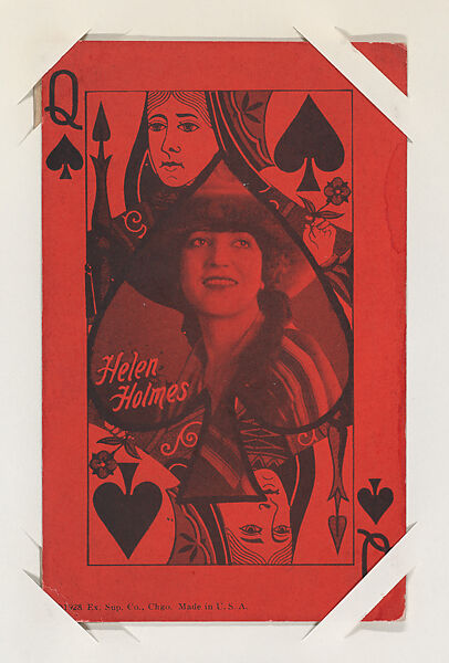 Helen Holmes from Western Stars Exhibit Playing Cards (W403), Exhibit Supply Company, Commercial color photolithograph 
