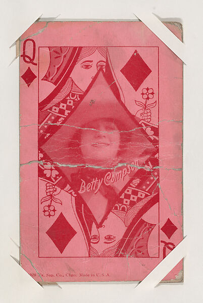 Betty Compson from Western Stars Exhibit Playing Cards (W403), Exhibit Supply Company, Commercial color photolithograph 