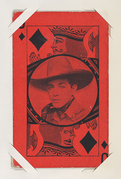Fred Humes (Universal) from Western Stars Exhibit Playing Cards (W403), Exhibit Supply Company, Commercial color photolithograph 
