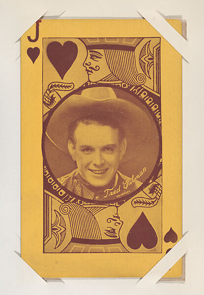Fred Gilman (Universal) from Western Stars Exhibit Playing Cards (W403), Exhibit Supply Company, Commercial color photolithograph 
