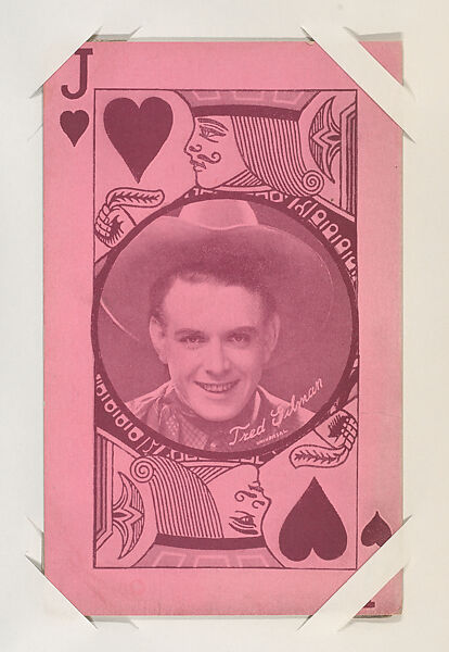 Fred Gilman (Universal) from Western Stars Exhibit Playing Cards (W403), Exhibit Supply Company, Commercial color photolithograph 