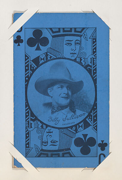 Billy Sullivan (Universal) from Western Stars Exhibit Playing Cards (W403), Exhibit Supply Company, Commercial color photolithograph 