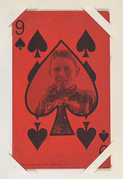 Buzzy Barton from Western Stars Exhibit Playing Cards (W403), Exhibit Supply Company, Commercial color photolithograph 